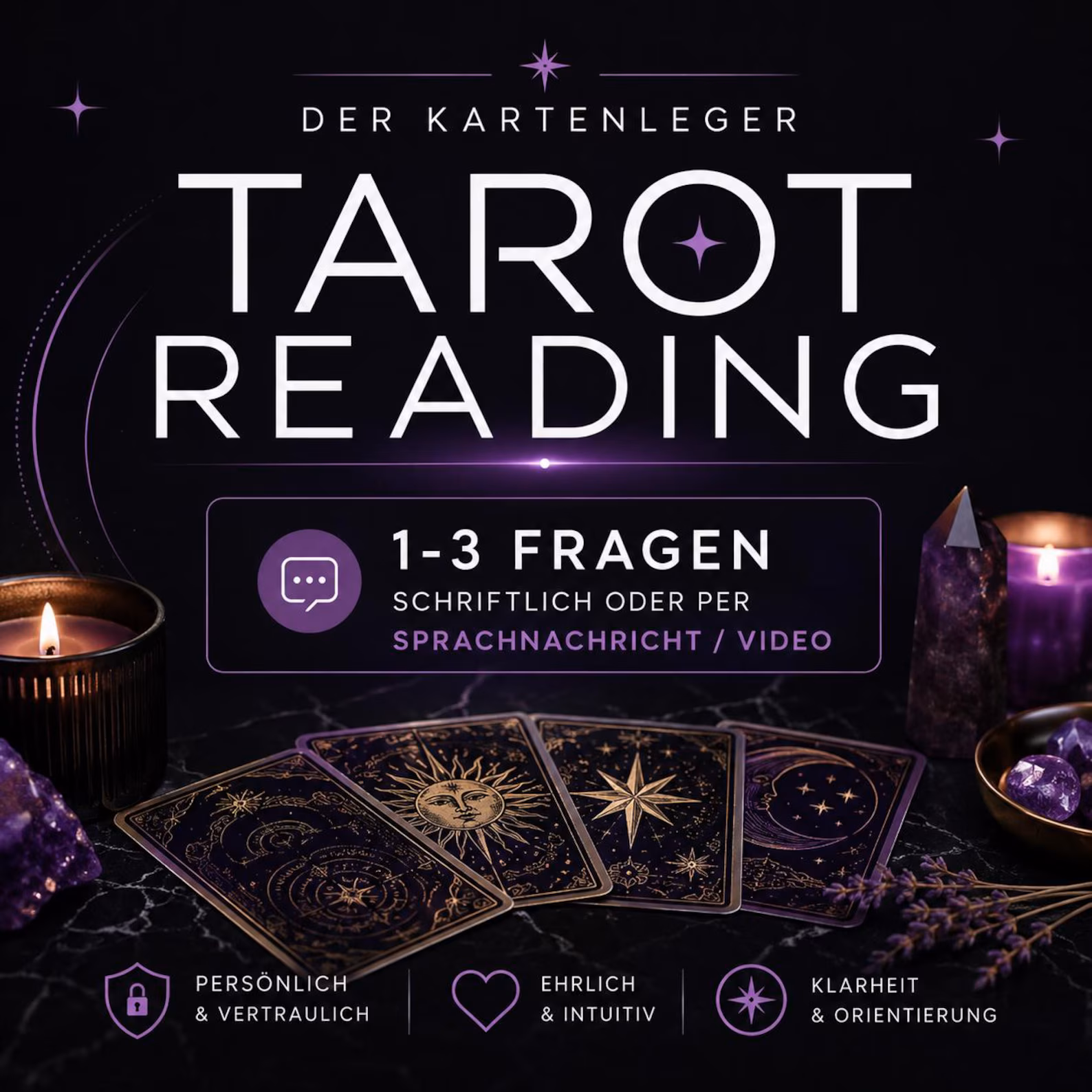 Tarot Reading – 1 bis 3 Fragen
