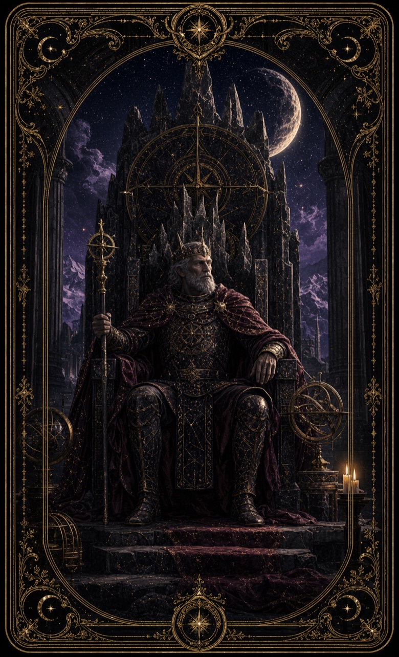 Der Herrscher, mystische Tarotkarte