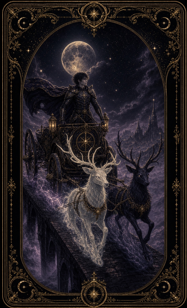 Der Wagen, mystische Tarotkarte
