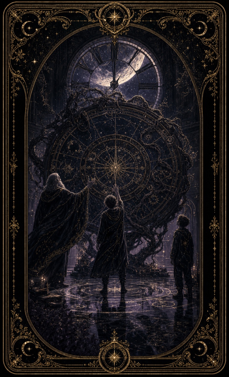 Rad des Schicksals, mystische Tarotkarte