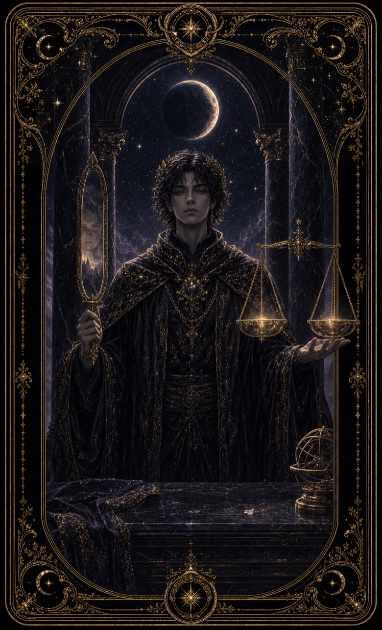 Die Gerechtigkeit, mystische Tarotkarte